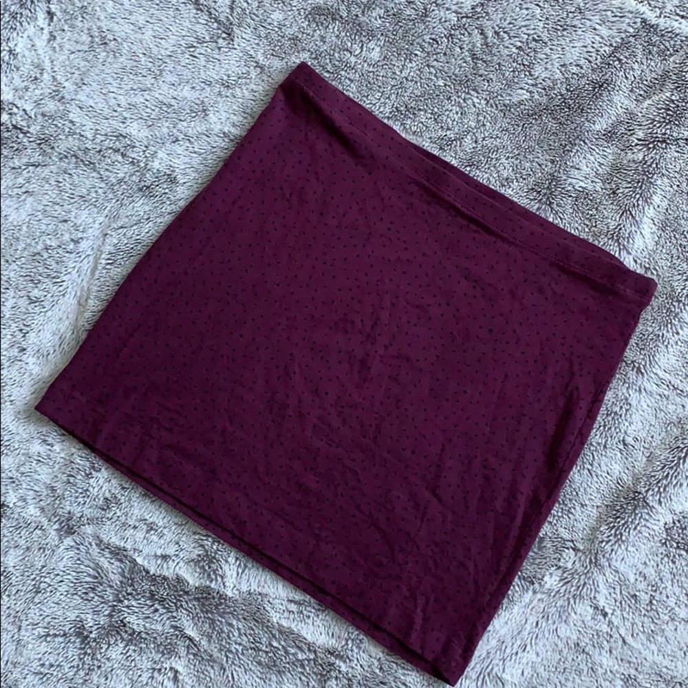 H&M Basics purple black polka dot mini skirt!